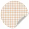 Plaid - Patroon - Vierkant - Beige Wandcirkel behangsticker klein 186 -3d
