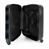 Klassiek geruit patroon in blauw tinten NBS - Handbagage koffer - Kinderen Unisex middel -binnenkant