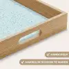 Terrazzo - Patroon - Kleurrijk - Baby Blauw Dienblad Rechthoek middel 911 -USP_HandgreepNL