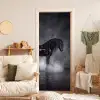 Paard - Magisch - Zwart deurposter klein -sfeer2