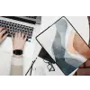 Abstract - Golven - Blauw laptophoes neopreen klein -bureau