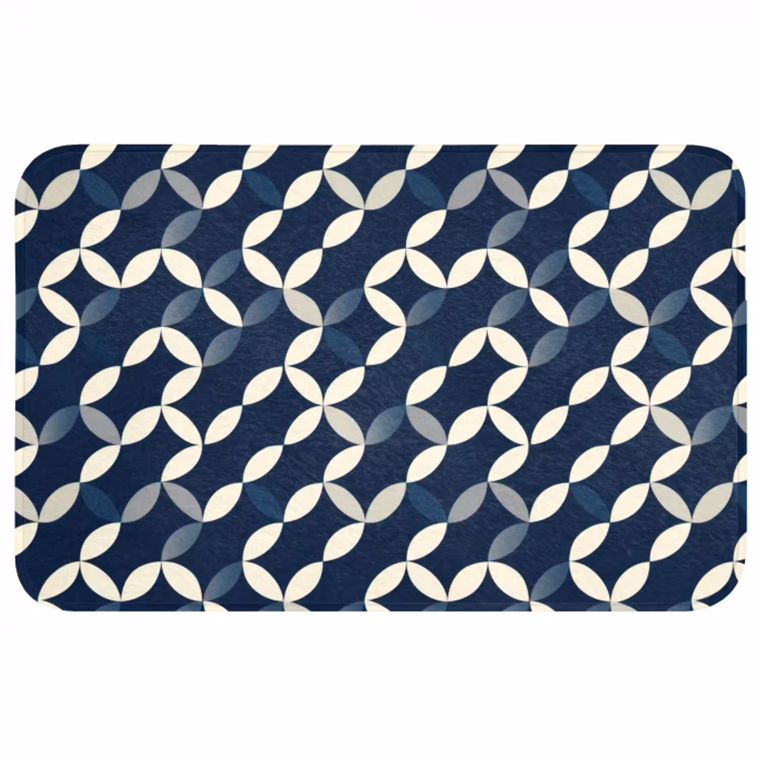 Abstract - Patroon - Blauw WCmat middel 1009 -3d