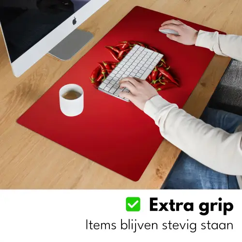 Pepers - Rood - Hart Muismat XXL klein -sfeer3