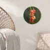 Bloem - Gladiolen - Zalmroze Wandcirkel kunststof plaat 5mm dik klein -sfeer5