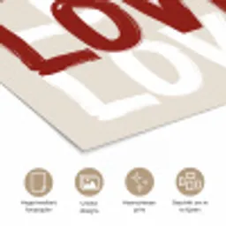 Love - Rood - Tekst poster papier klein -closeup_NL