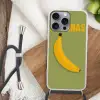 Banaan - Minimalistisch - Geel Hoesje iPhone 16 Pro Max met koord klein -sfeer4