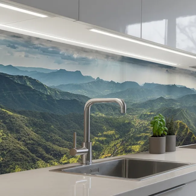 Crédence Cuisine - Paysage - Vallée - Vert