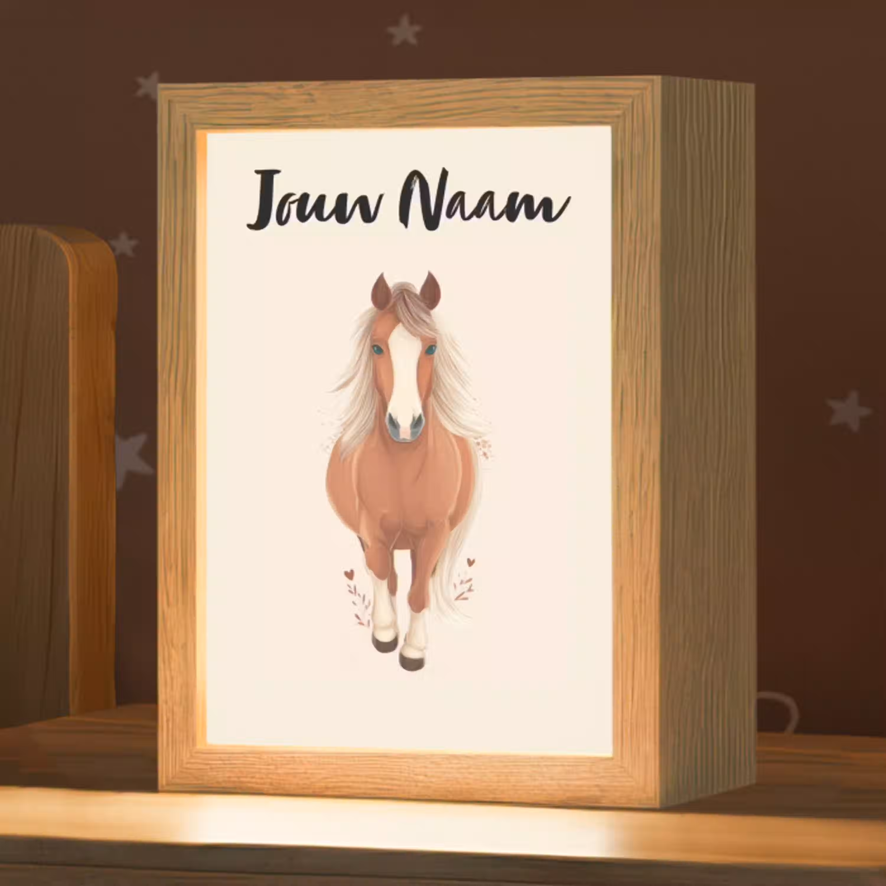 Paard - Galop - Bruin Light Box met kabel (Kinderlampje) klein -zzz_3d_website