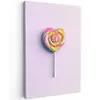 Hart - Lolly - Snoep Tuinposter op houten frame 2 cm dik middel -3d