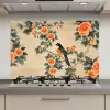 Vogel - Tak - Bloemen - Oranje keuken achterwand spatscherm klein -3d_website