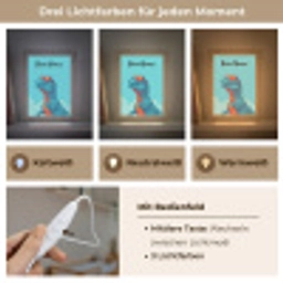 Dino - Blauw - Zonnebril - Wolken Light Box met kabel (Kinderlampje) klein -USP_lichtkleurDE