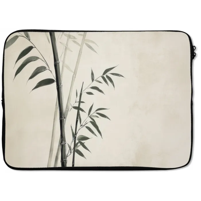 Japandi - Bamboe - Beige laptophoes neopreen klein -zkaufland3dotto