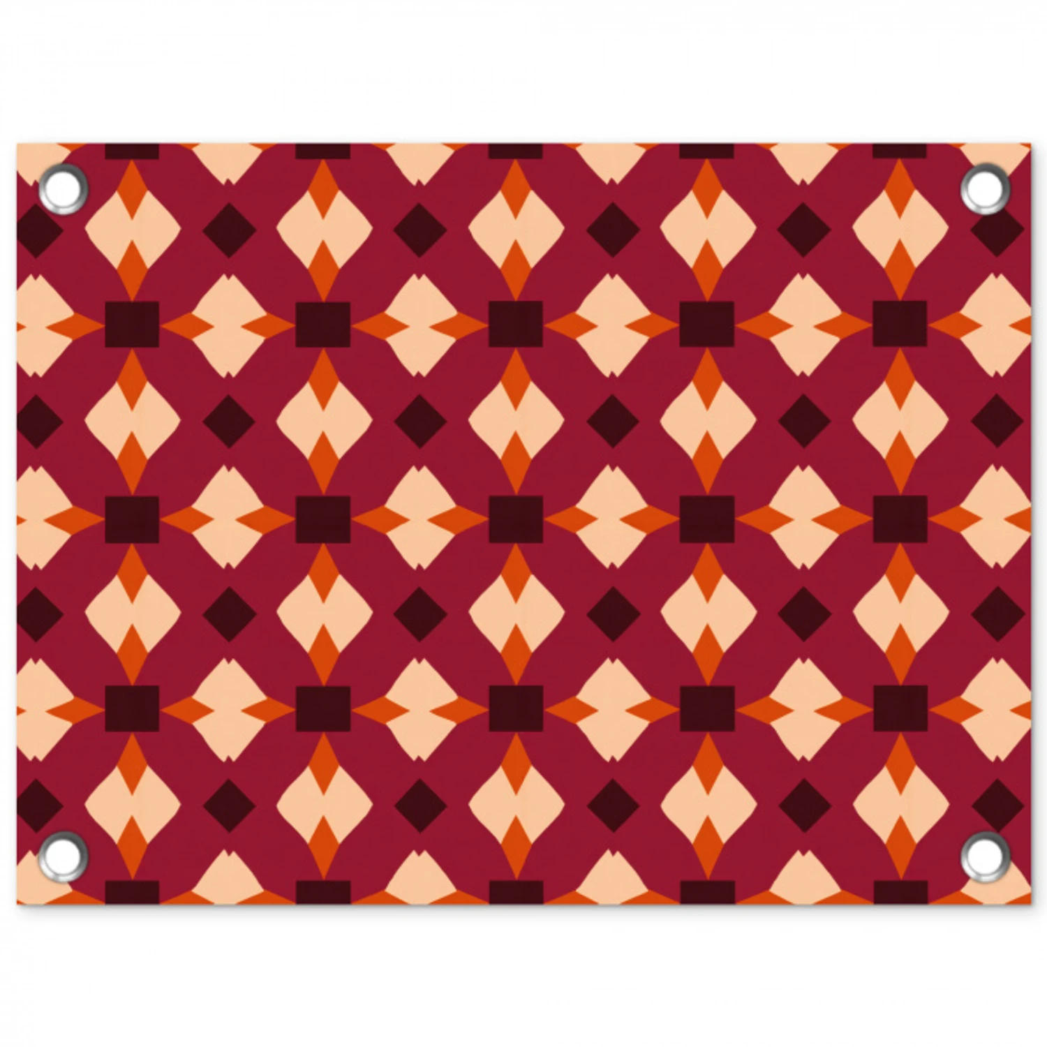 Retro - Patroon - Kleurrijk tuinposter los doek klein 239 -3d