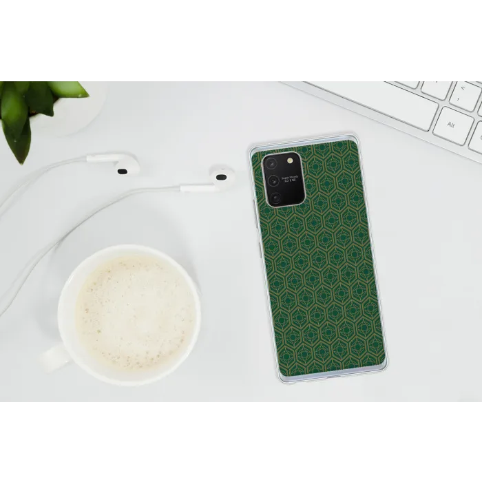 Geometrisch - Patroon - Groen Telefoonhoesje Samsung Galaxy S10 Lite klein 364 -oordopS10Lite