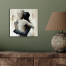 Abstract - Liefde - Zwart wit - Modern aluminium wit klein -sfeer2