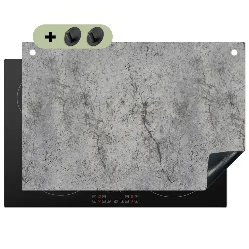 Beton - Muur - Industrieel - Patronen Inductie beschemer met haakjes klein 777 -3d