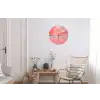 Roze - Surfen - Zee Wandcirkel aluminium klein -woonkamer