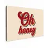 Oh honey - Rood - Schaduw canvas 2cm klein -z3d