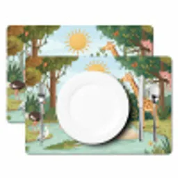 Jungle - Oase - Dieren - Kleurrijk Placemat vinyl groot -zzsfeer2_Kitchenyeah-website