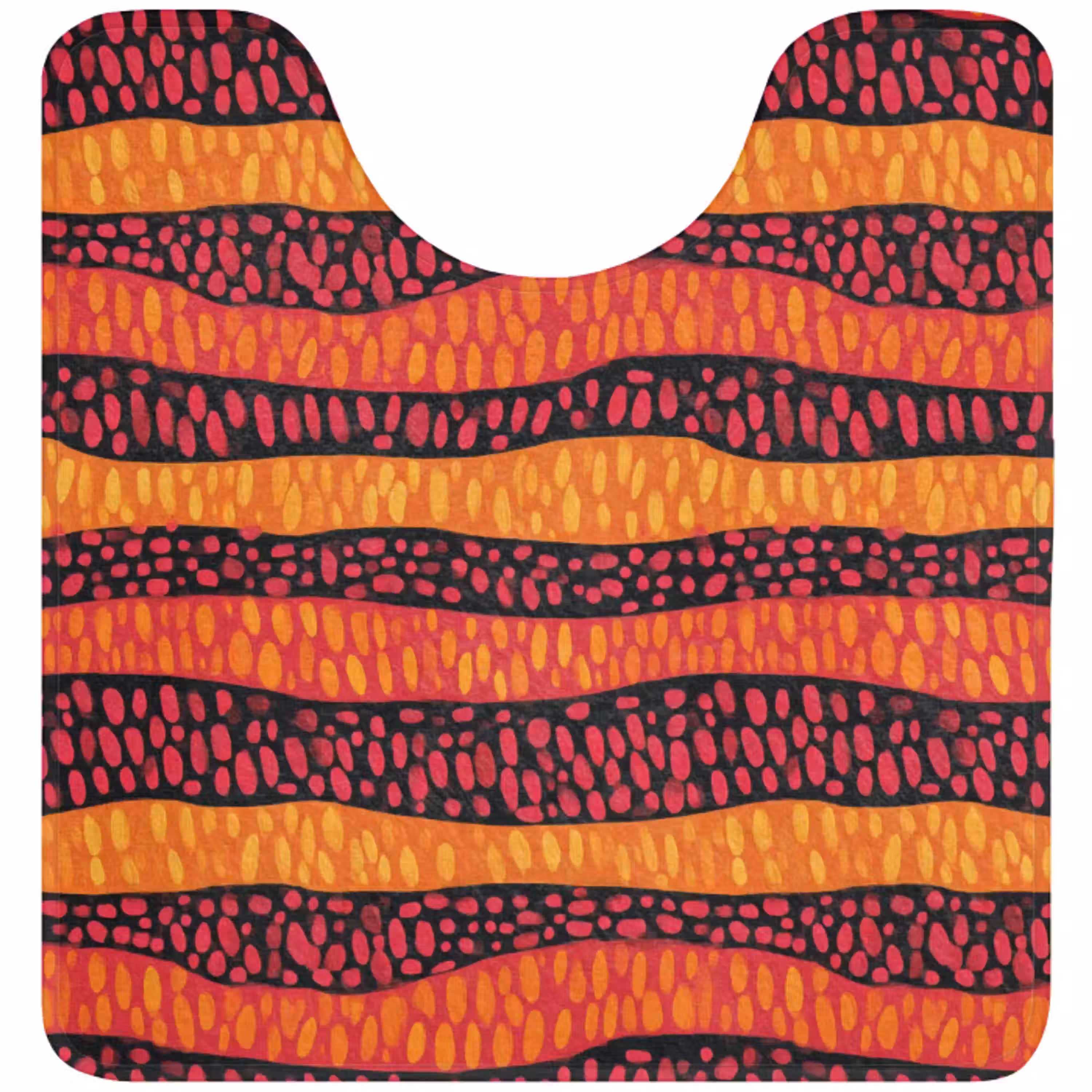 Oranje - Roze - Expressief - Patroon WCmat U-uitsnede middel 1014 -3d