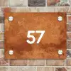 Roest - Traditioneel Naambord Rechthoek middel -sfeer3