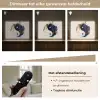 Yin Yang - Abstract - Zwart - Wit - Goud Light Box met batterij (Wandlamp) middel -USP_dimbaarNL