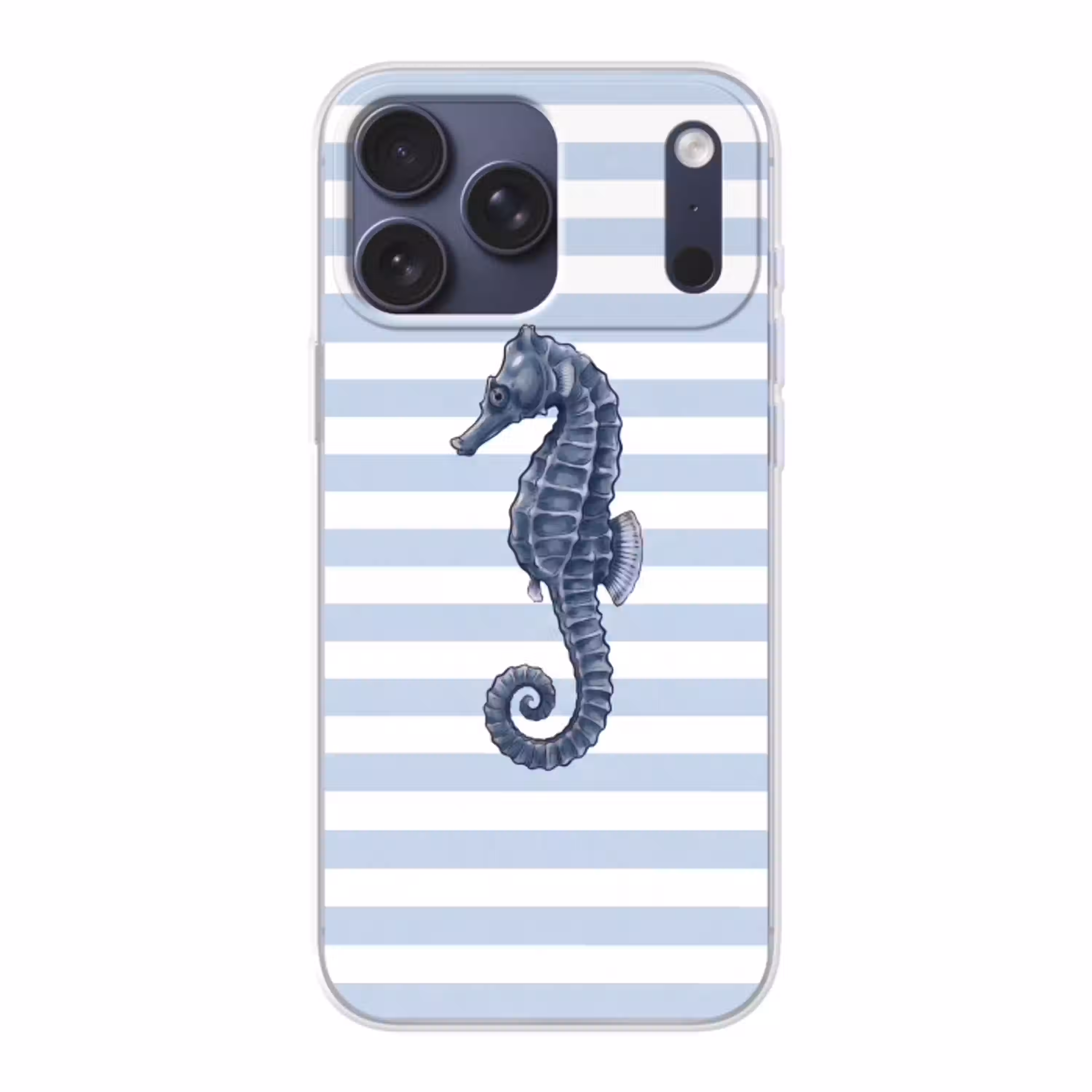 Vis - Oceaan - Illustratie - Blauw - Strepen Telefoonhoesje iPhone 17 Pro Max klein -3d