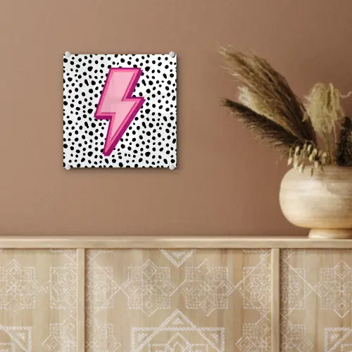 Bliksem - Roze - Stippen plexiglas 5mm klein -sfeer5