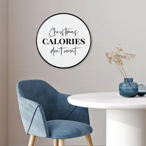 Kerst quote - Winter - Christmas calories - Wit Fotolijst rond zonder passe partout klein -sfeer2