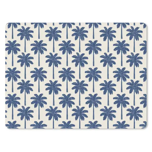 Symmetrisch - Palm - Blauw muismat rubber klein 262 -3d