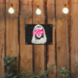 Neon - Letters - Vintage - Vrouw tuinposter los doek klein -sfeer1