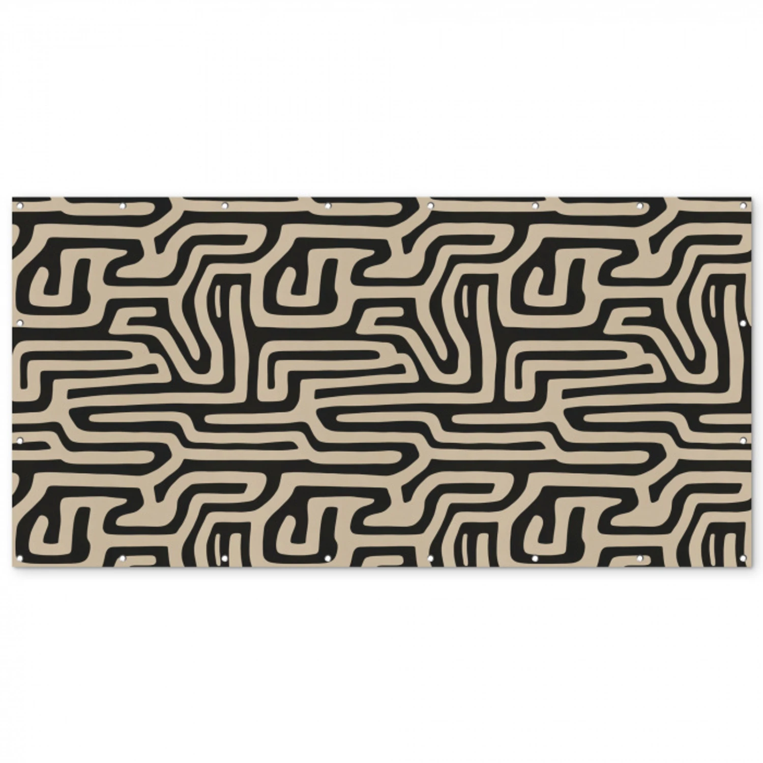 Grafisch - Lijnen - Zwart Balkonbeschermer Duitsland klein 596 -zz_3d