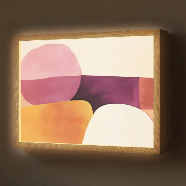 Lightbox - Wandlamp - Vormen - Abstract - Kleurrijk