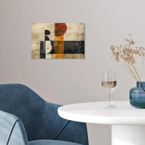 Modern - Kunst - Beige - Industrieel poster papier klein -sfeer3