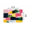 Abstract - Roze - Lappen - Vormen - Geel Placemat vinyl groot -specs