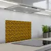 Zwart - Vlekken - Oranje - Dier keuken achterwand spatscherm klein 900 -3d_schuin