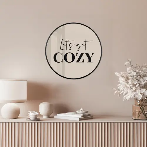 Beige - Winter - Quote - Cozy Fotolijst rond zonder passe partout klein -sfeer3