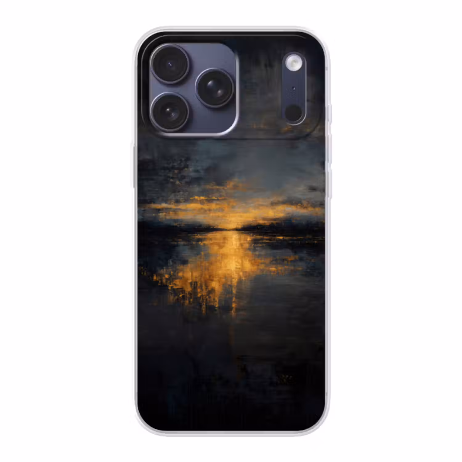 Telefoonhoesje Softcase - Gouden Reflectie op Water