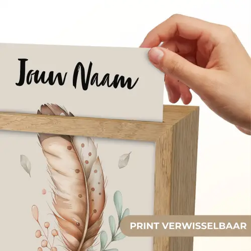 Veer - Bohemian - Boho - Pastel kleuren Light Box met kabel (Kinderlampje) klein -USP_websiteprintNL