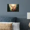 Hert - Geverfd - Gewei - Bruin poster papier klein -sfeer2