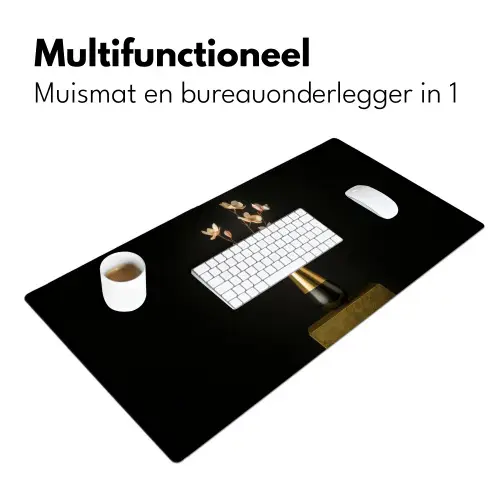 Sierlijk - Boeket - Goud - Vaas Muismat XXL klein -sfeer4