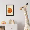 Schelp - Oranje - Ribbels fotolijst zwart zonder passe partout klein -usfeer4_kinderkamer