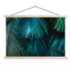 Bladeren - Tropisch - Jungle textielposter latten blank klein -3d