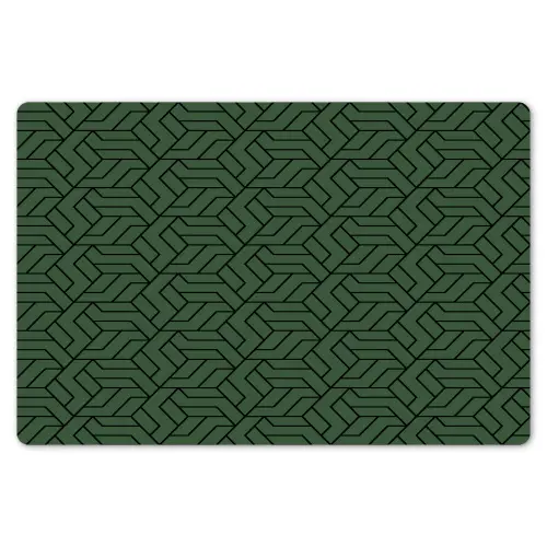 Donkergroen - Patroon - Lijnen - Zwart Placemat vinyl groot 368 -zzsfeer1_Kitchenyeah-website