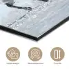 Paarden - Winter - Dieren - Natuur - Sneeuw aluminium wit klein -closeup_NL