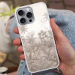 Jungle - Tropisch - Natuur -Vintage - Beige Hoesje iPhone 16 Pro Max met koord klein -sfeer3