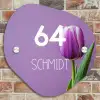 Paarse tulp - Modern Naambord Organisch middel -sfeer10