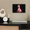 Zebra - Roze - Gestreept poster papier klein -sfeer1