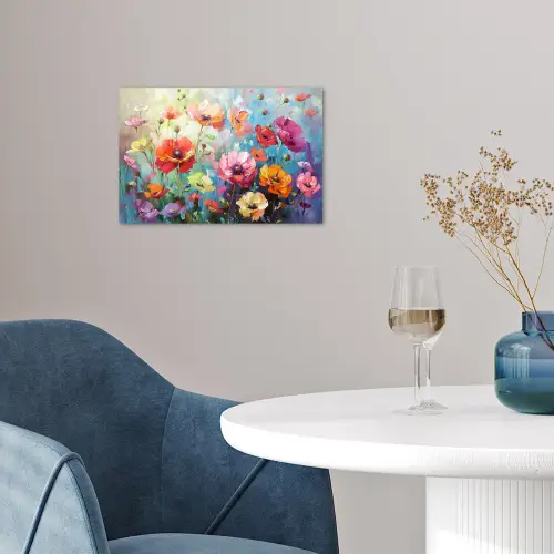 Bloemen - Kleurrijk - Waterverf - Natuur - Zomer poster papier klein -sfeer3