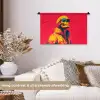Zonnebril - Schedel - Jas - Rood Wandkleed katoen klein -sfeer1